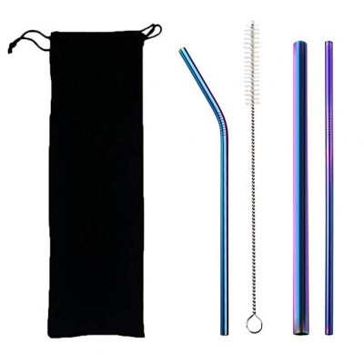 Eco friendly Scratch-proof Stainless steel drinking straws straws set