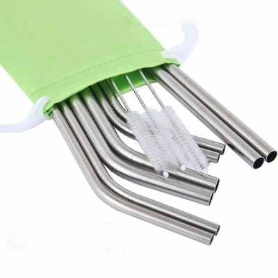 Trending products 2018 new arrivals Eco friendly colored Stainless steel drinking straws straws set