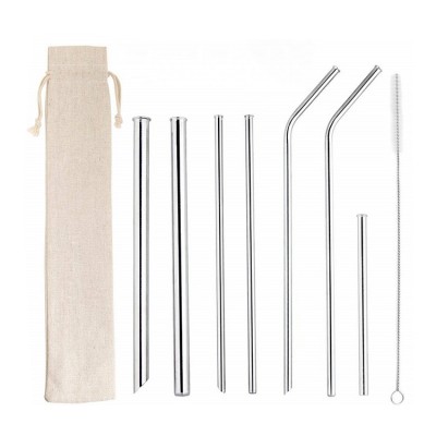 Eco friendly Scratch-proof Stainless steel drinking straws straws set