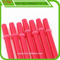 plastic straight straw with plastic circle