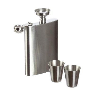 2018 hot sell stainless steel 8oz silver hip flask